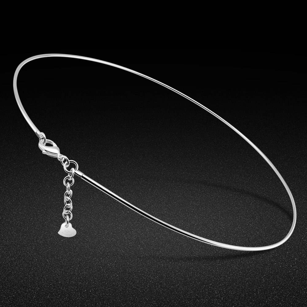 925 Sterling Silver Chain Necklace Men - Kpop kalung rantai Choker perak Sterling