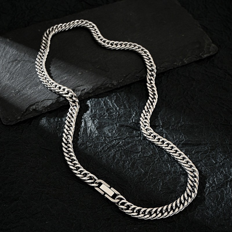Cuban Link Chain 12Mm - Kalung rantai Kuba Pria Wanita, perhiasan