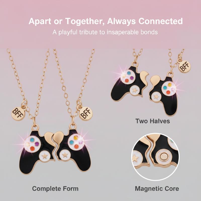 2 Buah Kalung Liontin Pasangan - Magnetic Couple Matching Necklaces ulasan dan harga