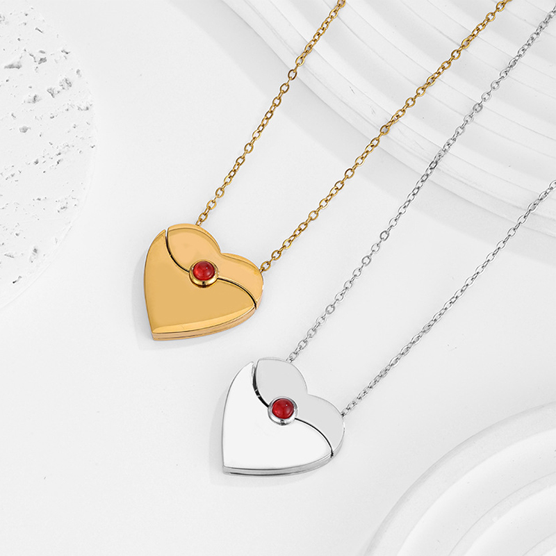 Letdiffery Kalung Liontin Ampl - Heart Locket Necklace Photo ulasan dan harga
