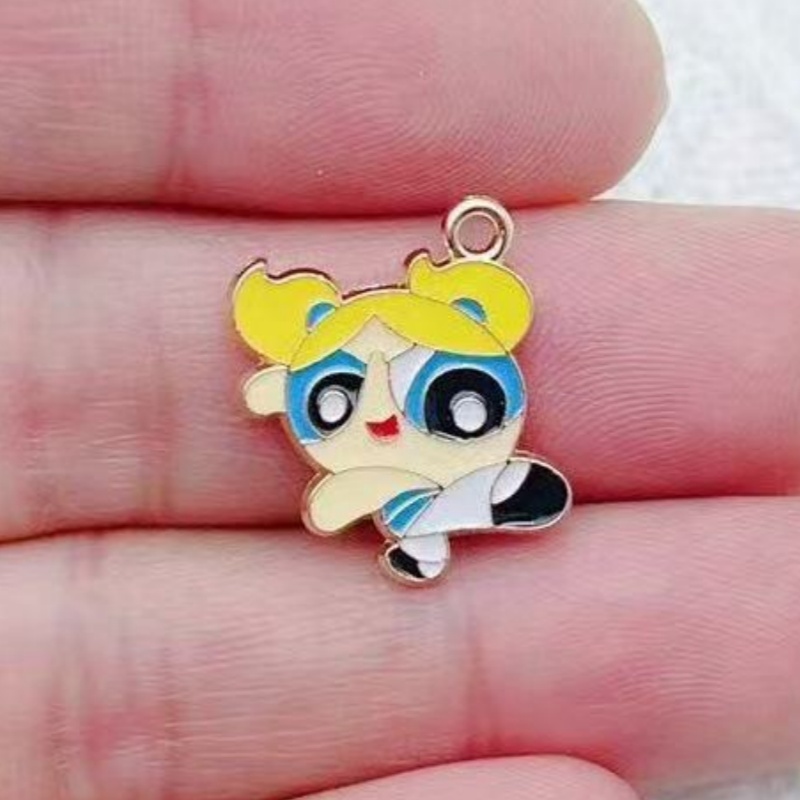 10 Buah Liontin Gadis Kartun B - Earrings ulasan dan harga