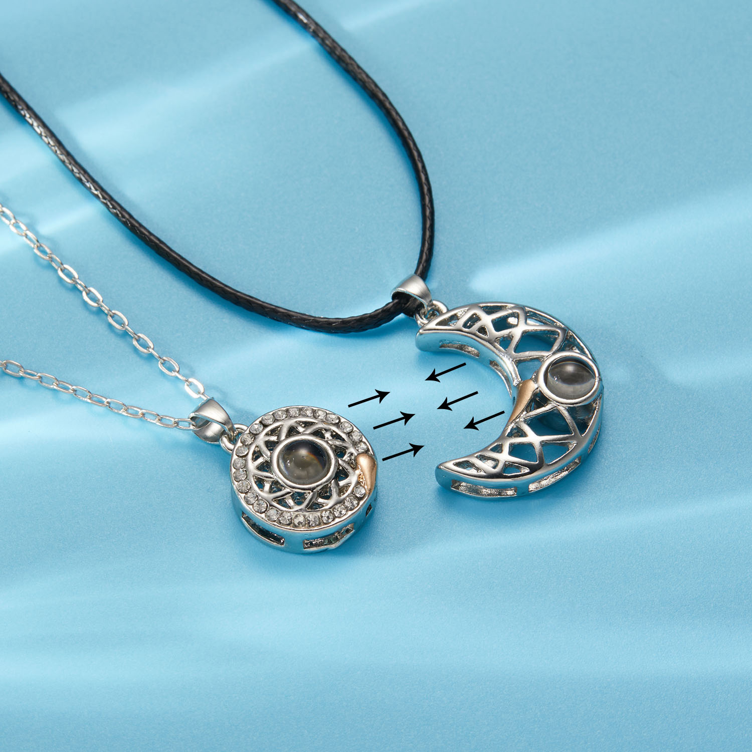 Romantis Magnetik Matahari Bul - Magnetic Couple Matching Necklaces ulasan dan harga