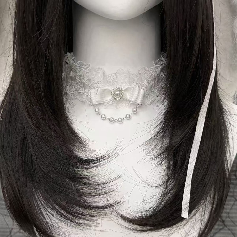 Kalung Choker Modis Ruffle Pit - Pearl Choker Necklace Vintage ulasan dan harga