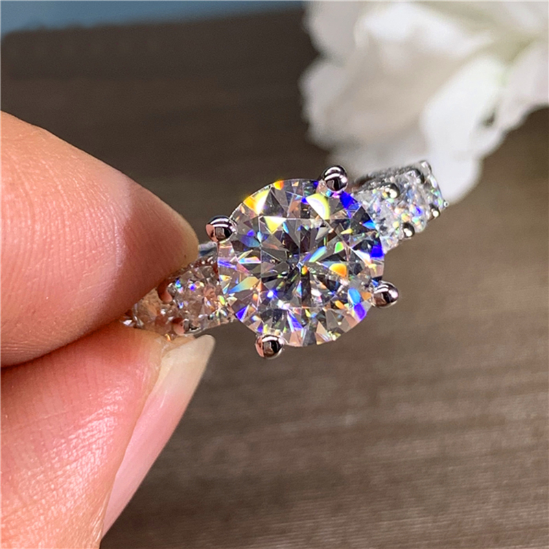 Cincin Pertunangan Pesta Perni - Moissanite Engagement Ring 1 Carat ulasan dan harga