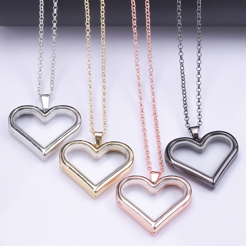 1 buah Y2K perempuan Hati cint - Heart Locket Necklace Photo ulasan dan harga
