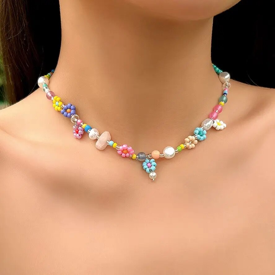 Kalung Choker mutiara imitasi  - Pearl Choker Necklace Vintage ulasan dan harga