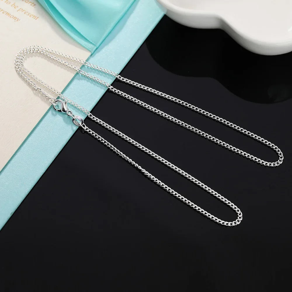 925 Sterling Silver 40-75cm pa - Cuban Link Chain 12Mm ulasan dan harga